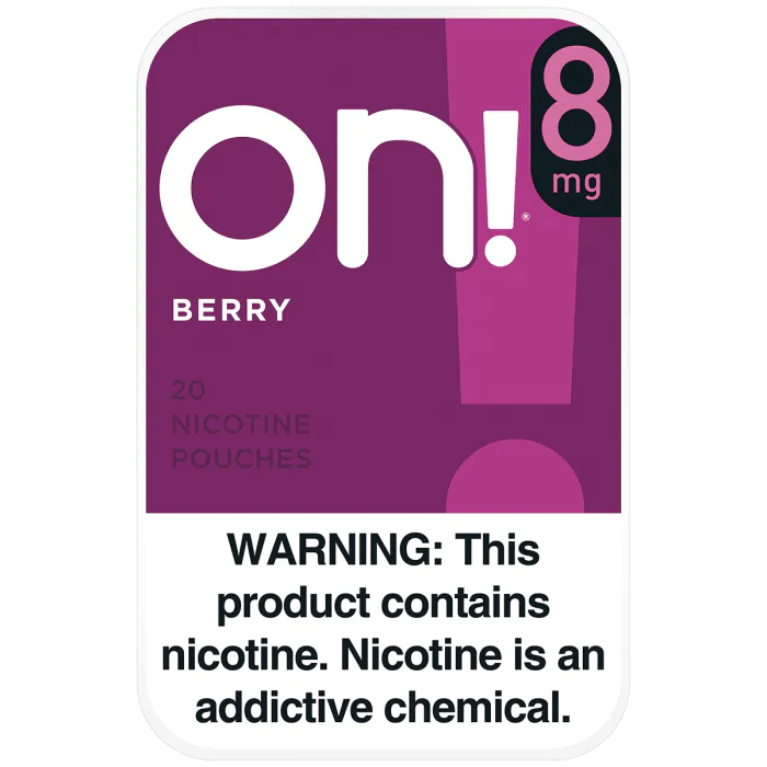 On! Berry 2mg, 4mg, 8mg - www.usanico.comNicotine Pouches5 cans8mg