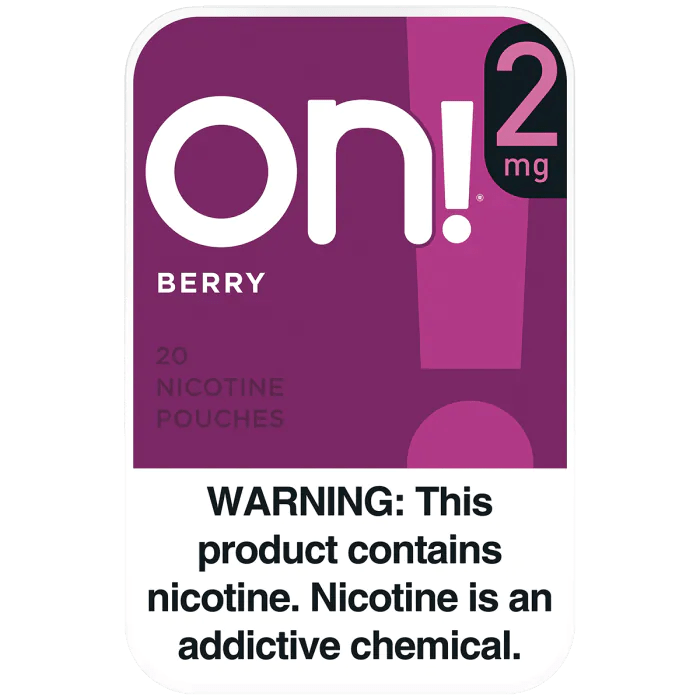 On! Berry 2mg, 4mg, 8mg - www.usanico.comNicotine Pouches5 cans2mg