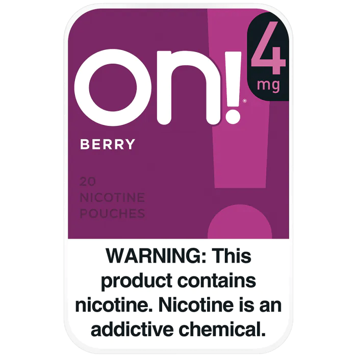 On! Berry 2mg, 4mg, 8mg - www.usanico.comNicotine Pouches5 cans4mg