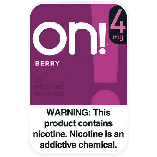 On! Berry 2mg, 4mg, 8mg - www.usanico.comNicotine Pouches5 cans4mg