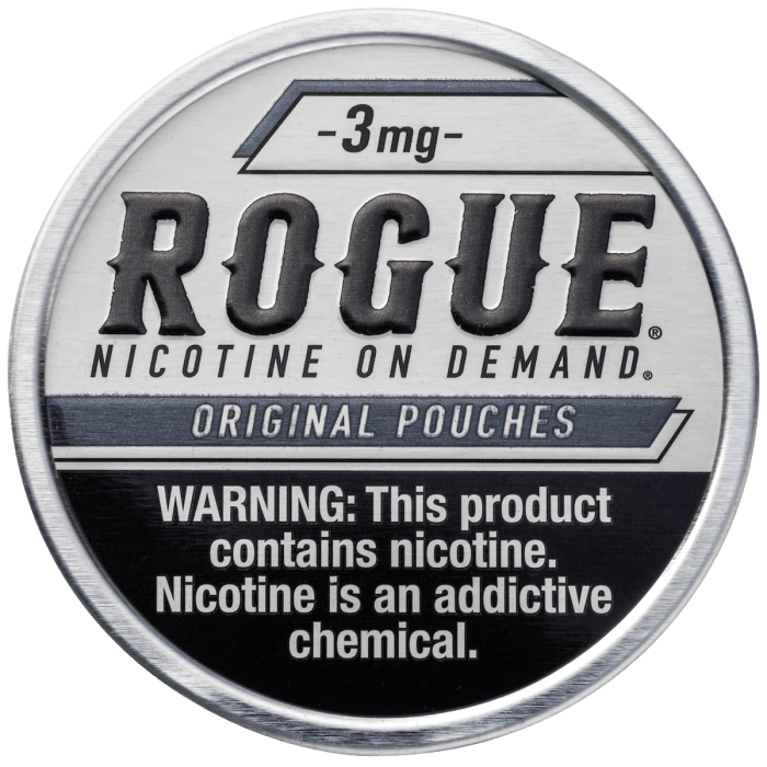 Rogue Original 3mg, 6mg - www.usanico.comNicotine Pouches5 cans3mg