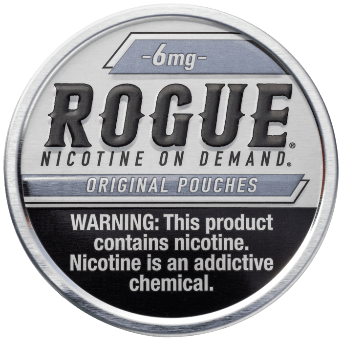 Rogue Original 3mg, 6mg - www.usanico.comNicotine Pouches5 cans6mg