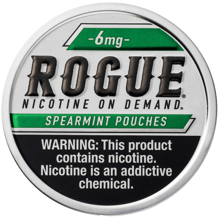 Rogue Spearmint 3mg, 6mg - www.usanico.comNicotine Pouches5 cans6mg