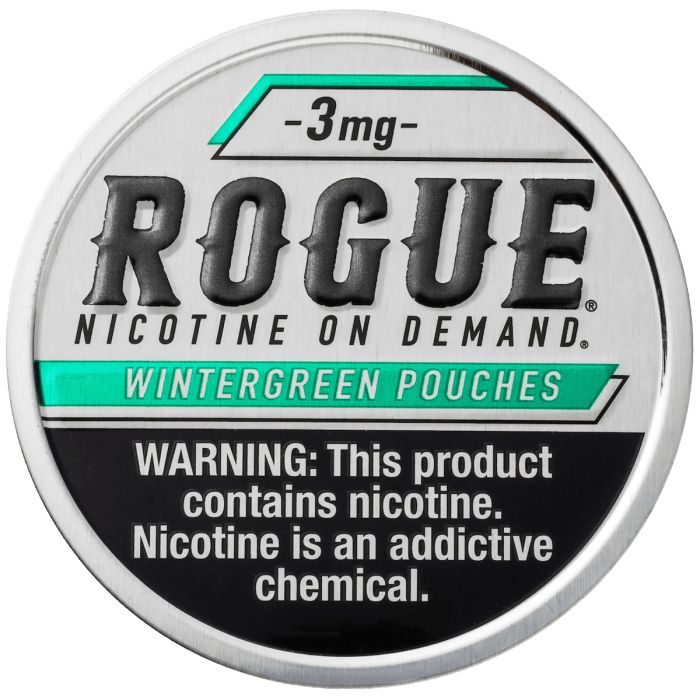 Rogue Wintergreen 3mg, 6mg - www.usanico.comNicotine Pouches5 cans3mg