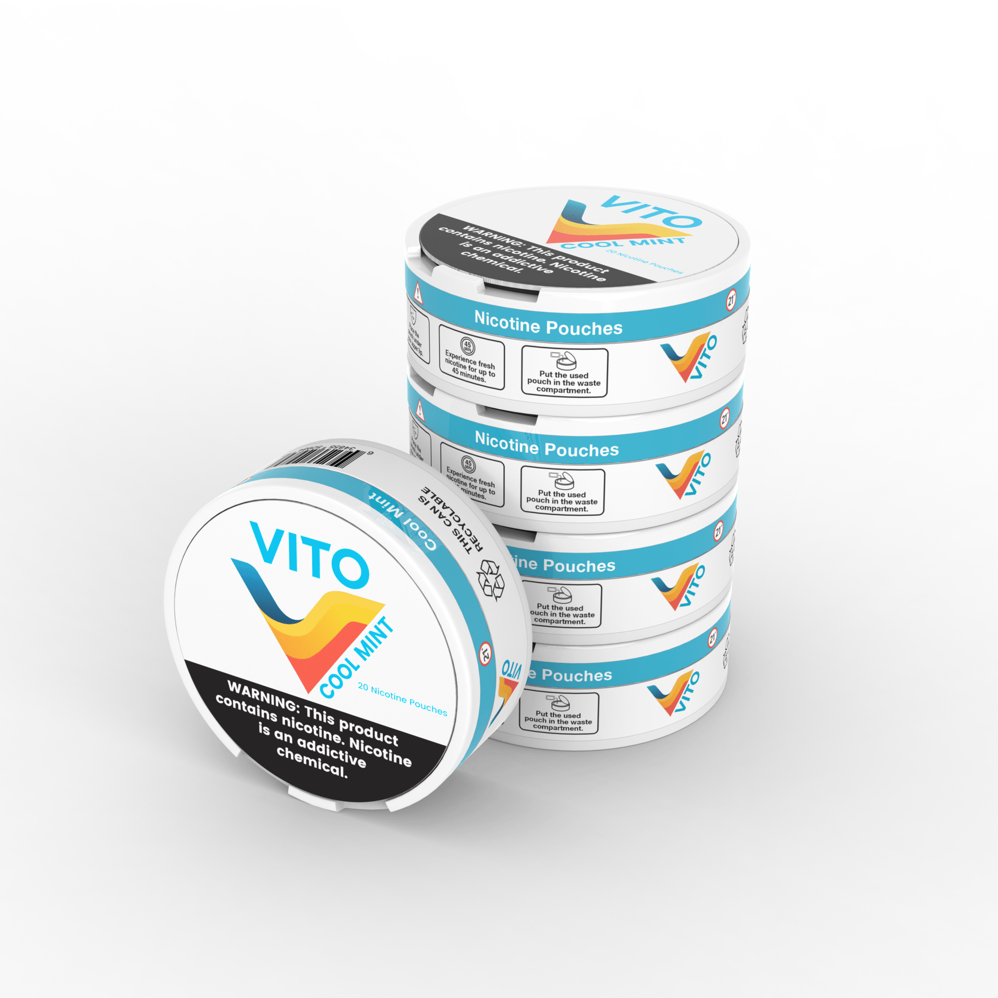 VITO Cool Mint - www.usanico.comNicotine Pouches5 cans3mg