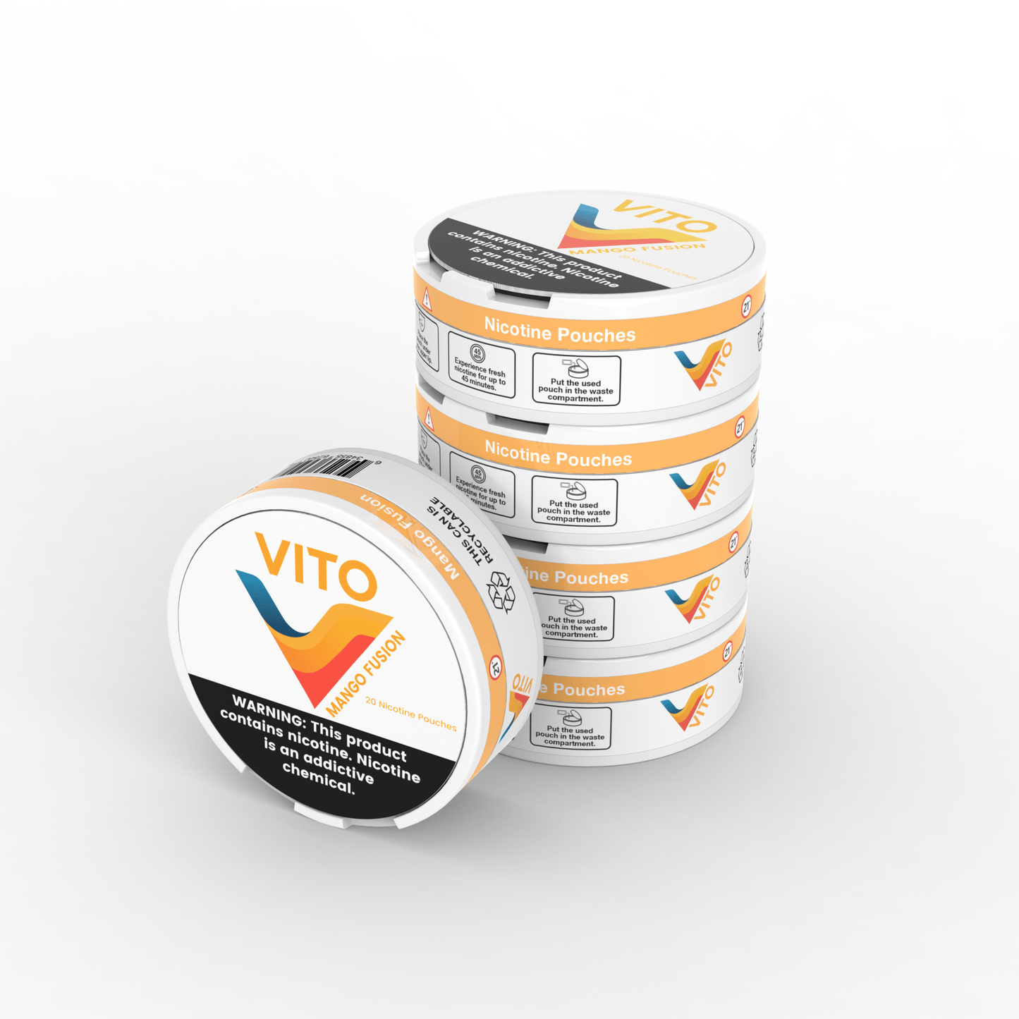 VITO Mango Fusion - www.usanico.comNicotine Pouches5 cans3mg