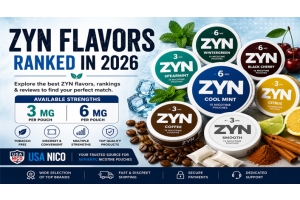 Best ZYN flavors ranked in 2026 featuring Cool Mint, Spearmint, Wintergreen, Black Cherry, Citrus, Coffee, and available 3mg and 6mg nicotine strengths